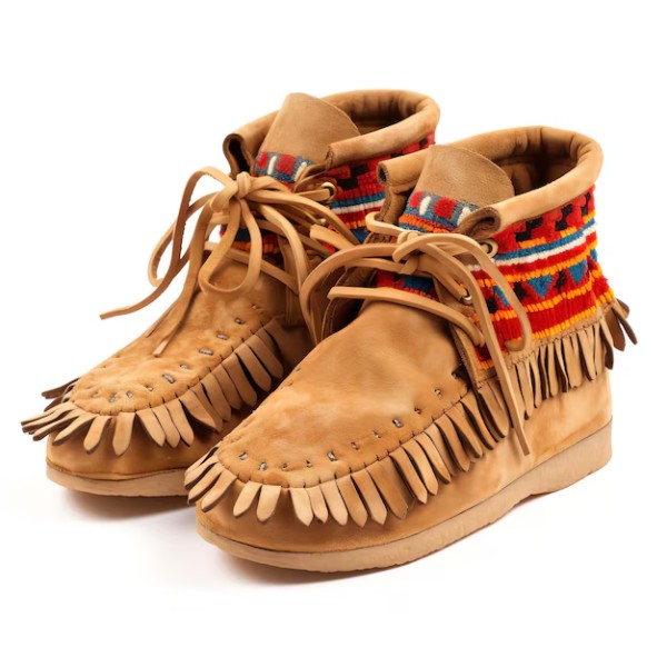Canadian moose hide moccasins